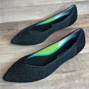 Rothy's the point metallic lattice ballet flats woman's slip- on shoes sz 10